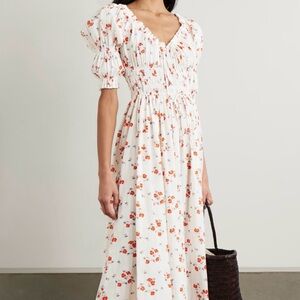 Doen Ischia Midi Dress with Poppy Floral Print